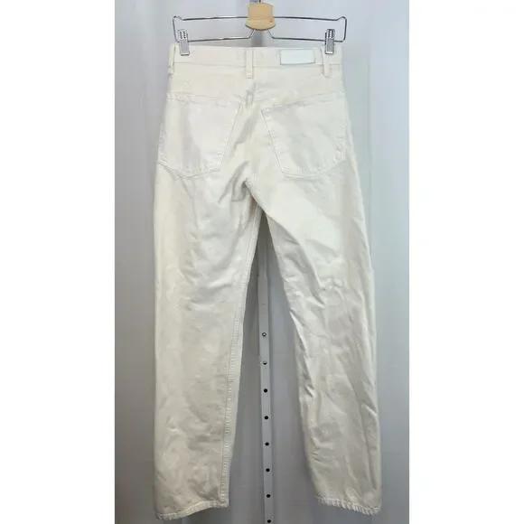 RE/DONE Size 24 Button Fly Mid Rise Jeans Vintage Off White - Picture 2 of 9